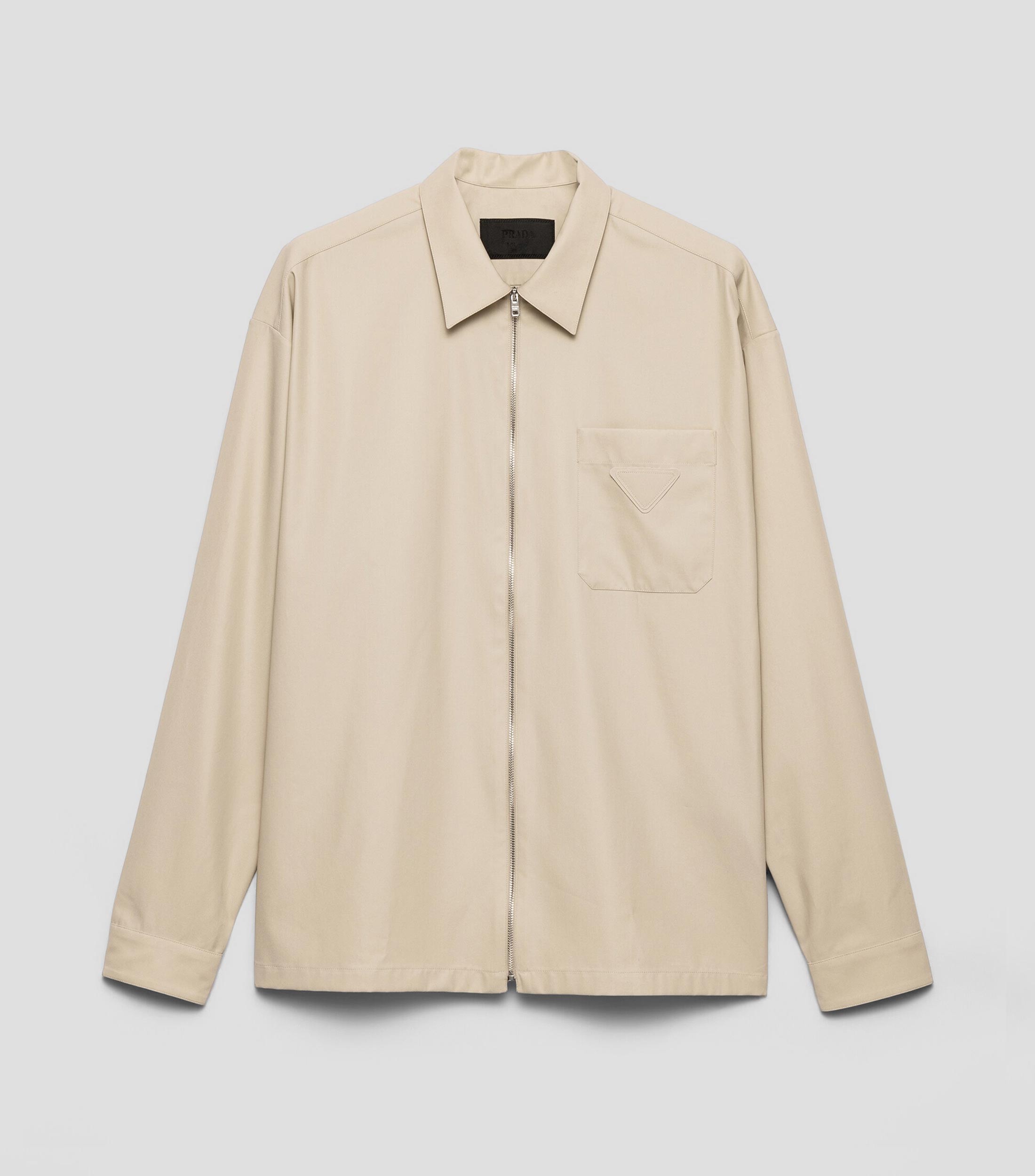 Camisa lisa con manga larga Hombre